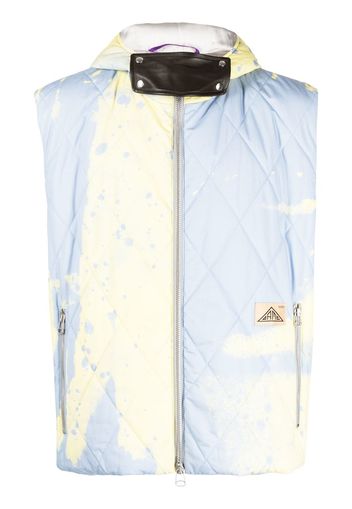 OAMC abstract-print hooded gilet - Blue