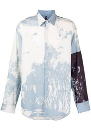 OAMC graphic-print long-sleeved shirt - Blue