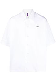 OAMC logo-embroidery short-sleeved shirt - White