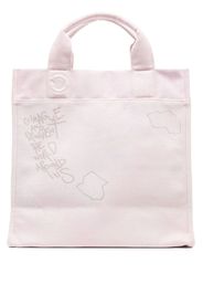 OBJECTS IV LIFE logo-print cotton tote bag - Pink