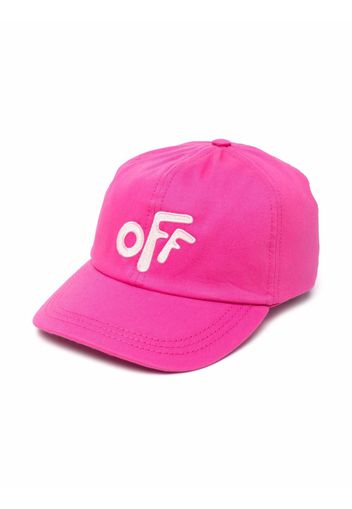 Off-White Kids OFF ROUNDED BASEBALL CAP FUCHSIA PINK - 3230 FUCHSIA PINK