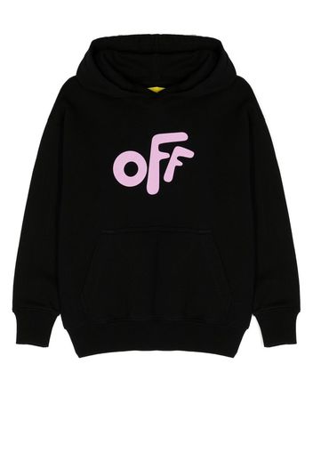 Off-White Kids Arrows logo-print hoodie - Black