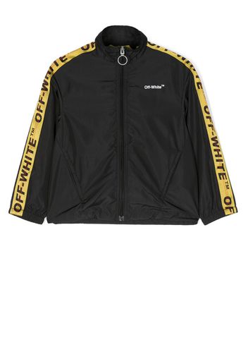 Off-White Kids logo-trim jacket - Black