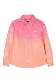 Off-White Kids tie-dye effect long sleeved shirt - Pink