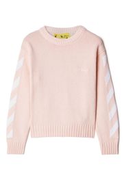Off-White Kids Arrows-motif ribbed jumper - Pink