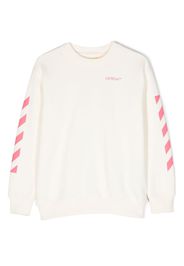 Off-White Kids logo-print cotton sweatshirt