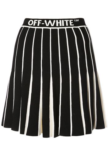 Off-White contrasting pleated skirt - Black