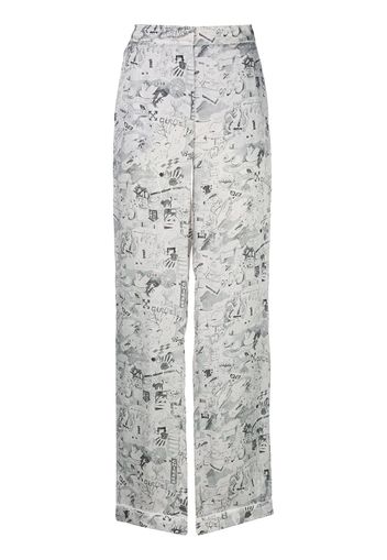 Off-White sketch print straight-leg trousers