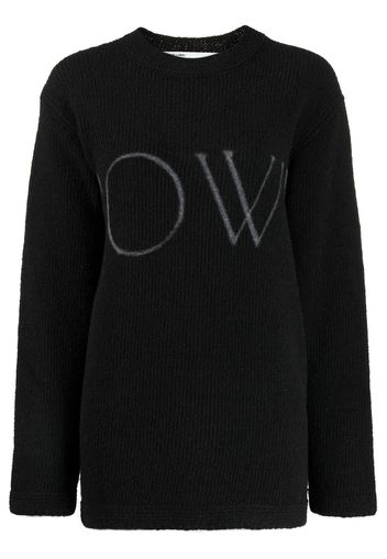 Off-White logo knitted jumper - Black