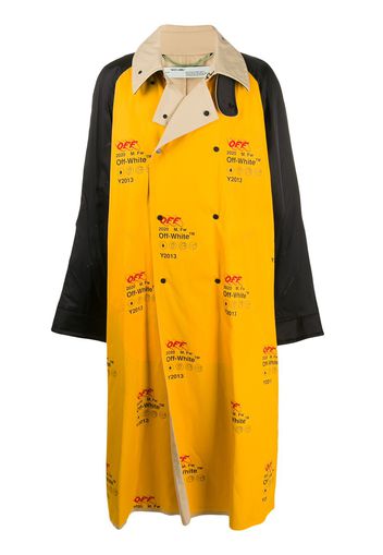 Off-White Industrial oversized trench coat - Yellow