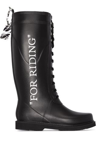 black For Riding wellington boots