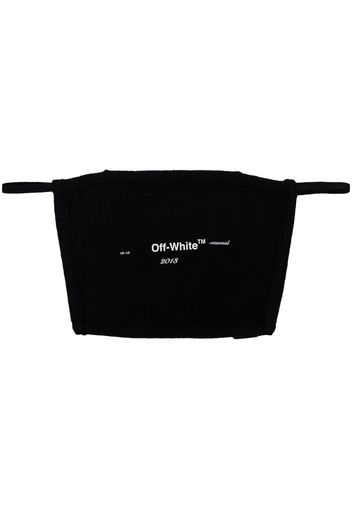 black logo print cotton face mask