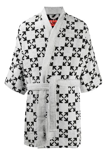 Arrows pattern bathrobe