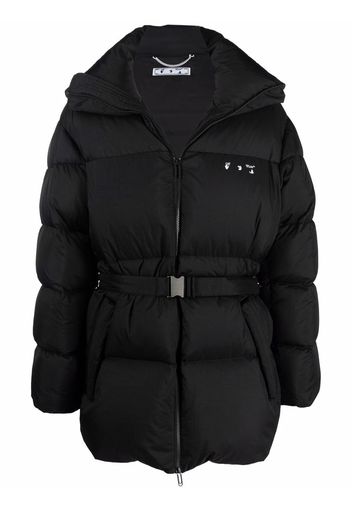 Off-White TUCK DETAIL PUFFER BLACK WHITE