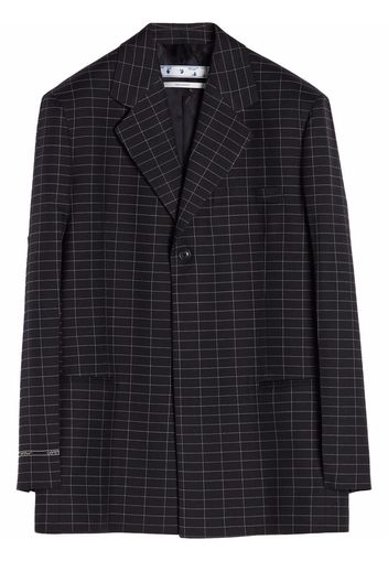 Off-White check-pattern single-breasted blazer - Black