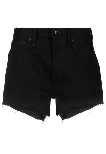 Off-White Diag-stripe denim shorts - Black