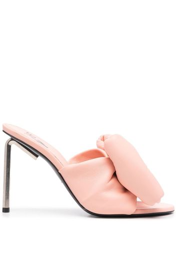 Off-White bow-detail padded mules - Pink