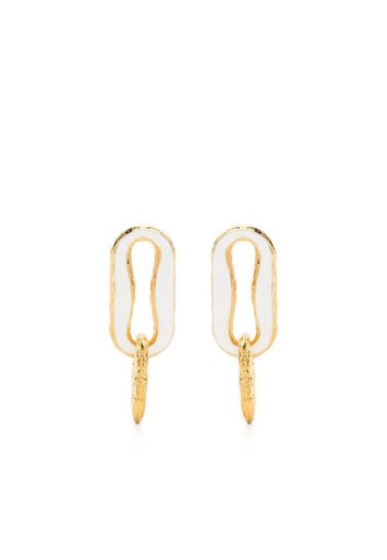 Off-White ENAMELED MELT CHAIN EARRINGS - Gold