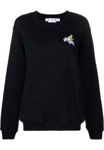 Off-White floral Arrows-motif sweatshirt - Black