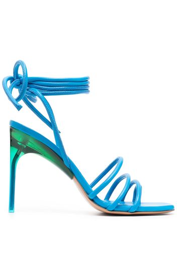 Off-White Plexi 110mm ankle-strap sandals - Blue