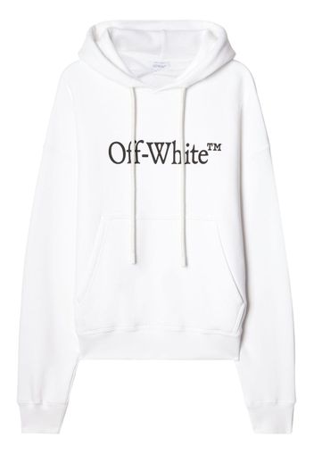 Off-White logo-print cotton hoodie