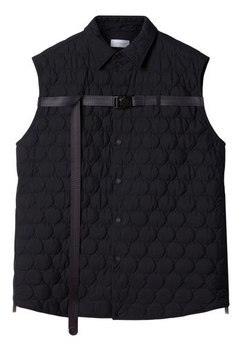 Off-White quilted buckled vest - Black