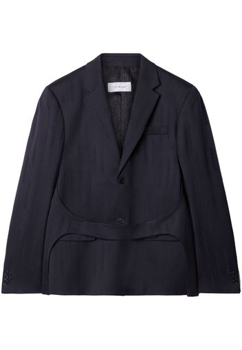 Off-White Shibori jacquard belted blazer - Black