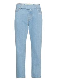 mid rise denim cropped jeans