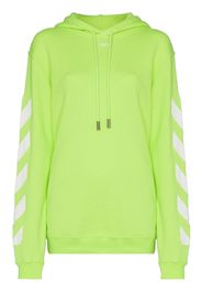 Diagonal stripe-print cotton hoodie
