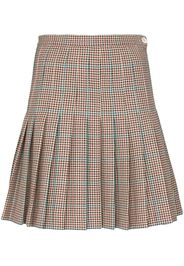 Off-White pleated checked mini skirt - Multicolour