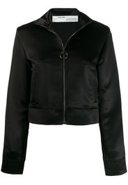Off-White contrast stripe zip-front jacket - Black