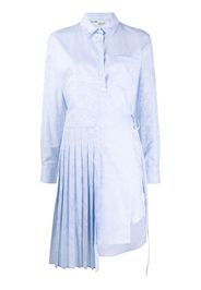 WAVES WRAP PANEL SHIRT LIGHT BLUE WHITE