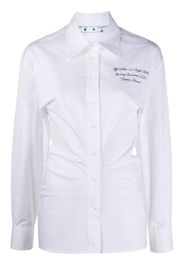 draped-detail long-sleeved shirt