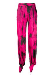 high-waisted straight-leg trousers