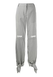 printed logo tie cuffs trousers