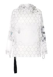 pocket-detail transparent jacket