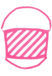 striped print face mask