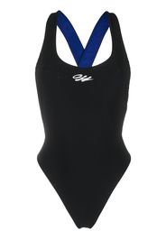 TAPE SWIMSUIT BLACK WHITE