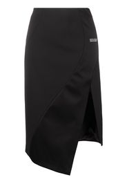 asymmetric-hem logo-print skirt