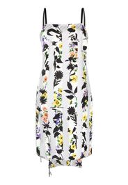 Off-White floral-print tie detail dress - Grey