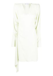 Off-White cut-out long-sleeve dress - Green
