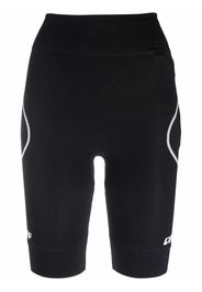 Off-White logo-print cycling shorts - Black