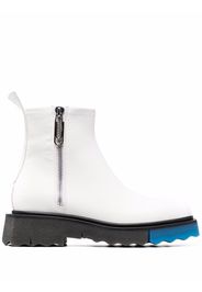 Off-White contrast panel ankle boots