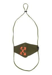 Off-White Arrows printed face mask - Khaki orange