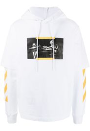Off-White graphic-print layered hoodie