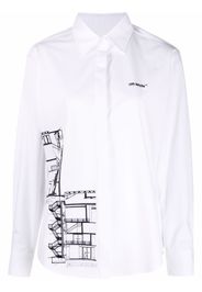 Off-White graphic-print long-sleeve shirt