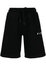 Off-White Swimming Man print track shorts - Black