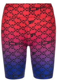 Off-White monogram-print cycling shorts - Red