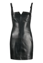 OFF-WHITE leather mini dress - Black