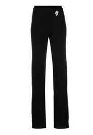 Off-White embroidered-logo knit trousers - Black